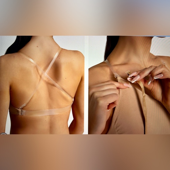 Capezio Women’s Seamless Clear Back Bra, Adjustable Straps, Overs & Unders, NWT - Picture 8 of 11